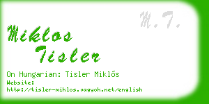miklos tisler business card